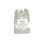 Silver Praying Angel Heart - Mum & Dad