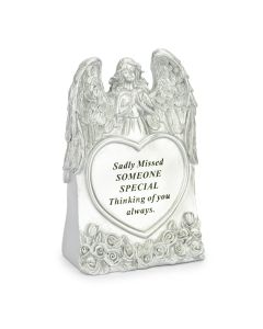 Silver Praying Angel Heart - Someone Special