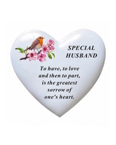 Heart Pebble Robin - Husband