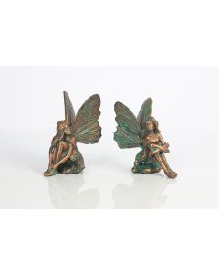 Set of 2 Bronze Fairies