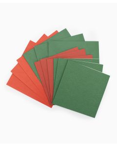 PK6 Cards & Envelopes Green/Red