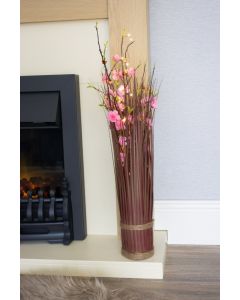 Standing Pre lit Bouquet 70cm - Pink Blossom