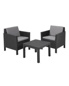 Keter Chicago Balcony Furniture Set with Cushions